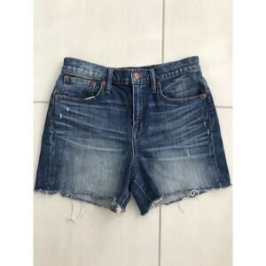 Madewell Distressed High Rise Cut Off Denim Shorts